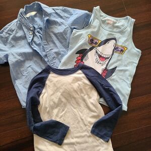 H&M Blue Button Down Shirt Casual Cotton And Basic Shirts